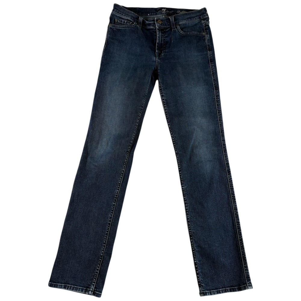 7 For All Mankind Dylan Womens 28 Blue Denim Mid Rise Slim Fit Straight Leg